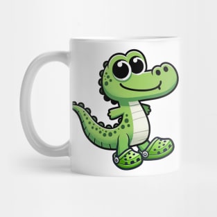Crocodile wearing crocs Mug